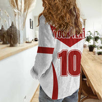 Custom England Rugby-The Red Rose Women Casual Shirt Go Champions