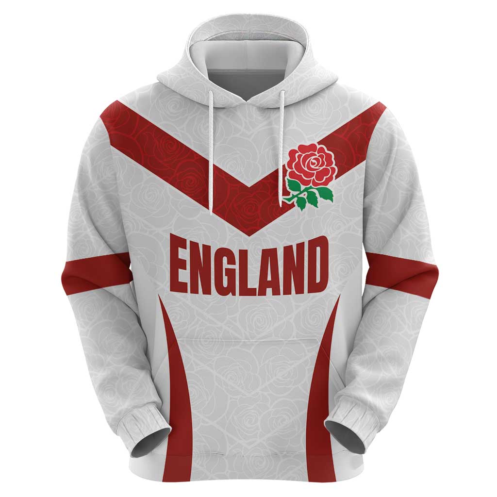 Custom England Rugby-The Red Rose Zip Hoodie Go Champions