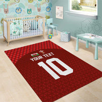Custom Wales Rugby-The Three Feathers Area Rug Go Champions