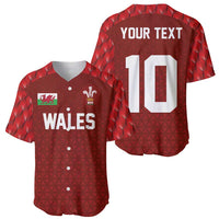 Custom Wales Rugby-The Three Feathers Baseball Jersey Go Champions