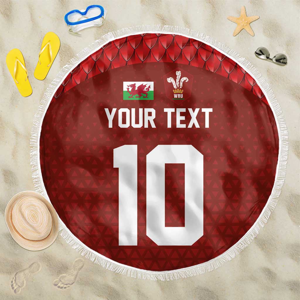 Custom Wales Rugby-The Three Feathers Beach Blanket Go Champions
