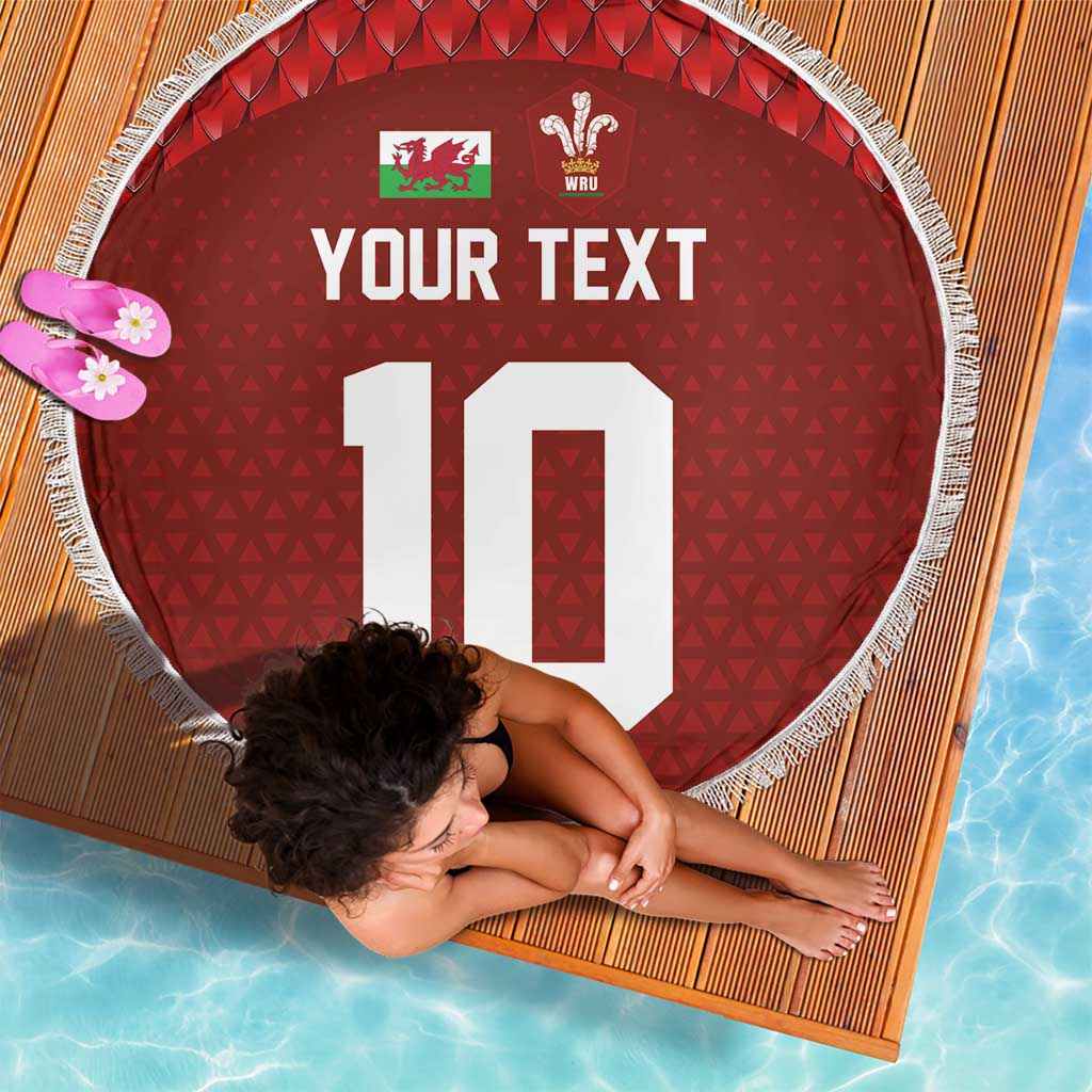 Custom Wales Rugby-The Three Feathers Beach Blanket Go Champions