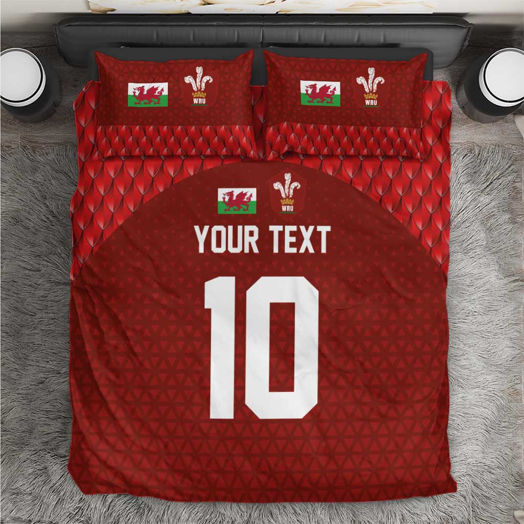 Custom Wales Rugby-The Three Feathers Bedding Set Go Champions