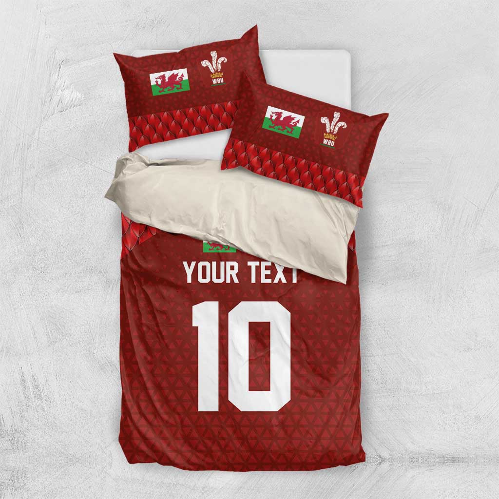 Custom Wales Rugby-The Three Feathers Bedding Set Go Champions