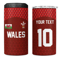 Custom Wales Rugby-The Three Feathers 4 in 1 Can Cooler Tumbler Go Champions
