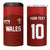 Custom Wales Rugby-The Three Feathers 4 in 1 Can Cooler Tumbler Go Champions