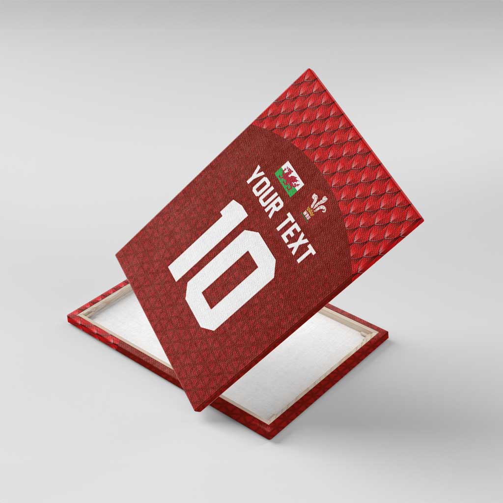 Custom Wales Rugby-The Three Feathers Canvas Wall Art Go Champions