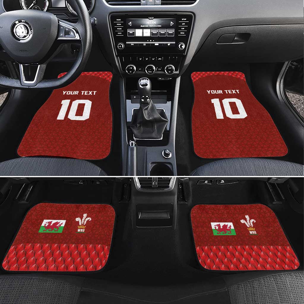 Custom Wales Rugby-The Three Feathers Car Mats Go Champions