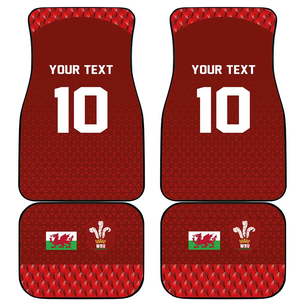 Custom Wales Rugby-The Three Feathers Car Mats Go Champions