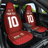 Custom Wales Rugby-The Three Feathers Car Seat Cover Go Champions