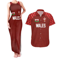 Custom Wales Rugby-The Three Feathers Couples Matching Tank Maxi Dress and Hawaiian Shirt Go Champions