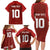 Custom Wales Rugby-The Three Feathers Family Matching Long Sleeve Bodycon Dress and Hawaiian Shirt Go Champions