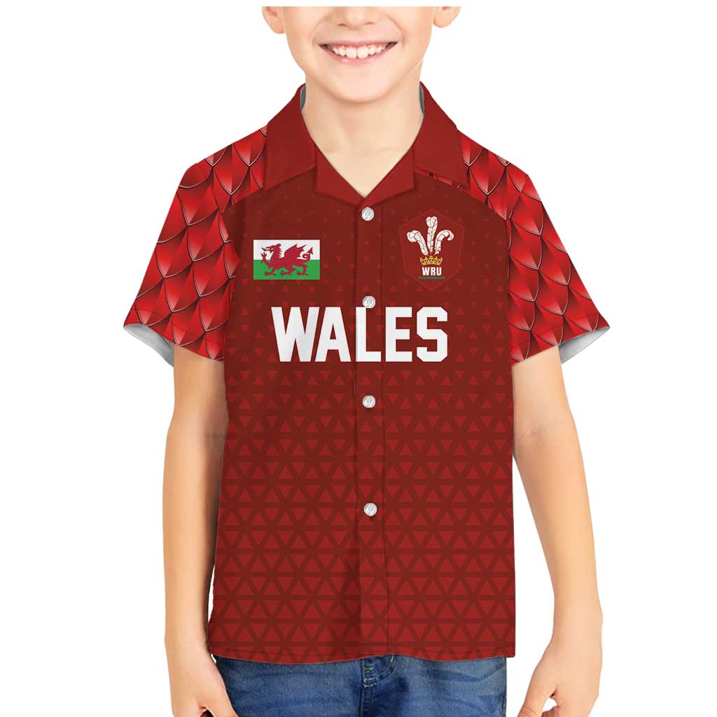 Custom Wales Rugby-The Three Feathers Family Matching Mermaid Dress and Hawaiian Shirt Go Champions