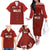 Custom Wales Rugby-The Three Feathers Family Matching Off The Shoulder Long Sleeve Dress and Hawaiian Shirt Go Champions