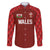 Custom Wales Rugby-The Three Feathers Family Matching Off The Shoulder Long Sleeve Dress and Hawaiian Shirt Go Champions