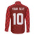 Custom Wales Rugby-The Three Feathers Family Matching Off The Shoulder Long Sleeve Dress and Hawaiian Shirt Go Champions