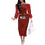 Custom Wales Rugby-The Three Feathers Family Matching Off The Shoulder Long Sleeve Dress and Hawaiian Shirt Go Champions