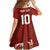 Custom Wales Rugby-The Three Feathers Family Matching Off Shoulder Short Dress and Hawaiian Shirt Go Champions