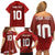 Custom Wales Rugby-The Three Feathers Family Matching Off Shoulder Short Dress and Hawaiian Shirt Go Champions