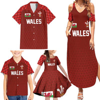 Custom Wales Rugby-The Three Feathers Family Matching Summer Maxi Dress and Hawaiian Shirt Go Champions