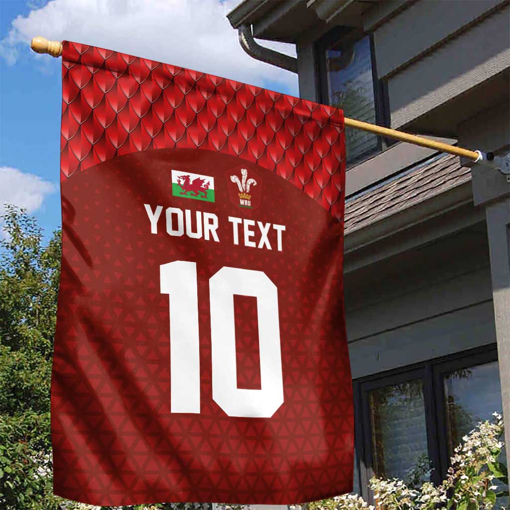 Custom Wales Rugby-The Three Feathers Garden Flag Go Champions
