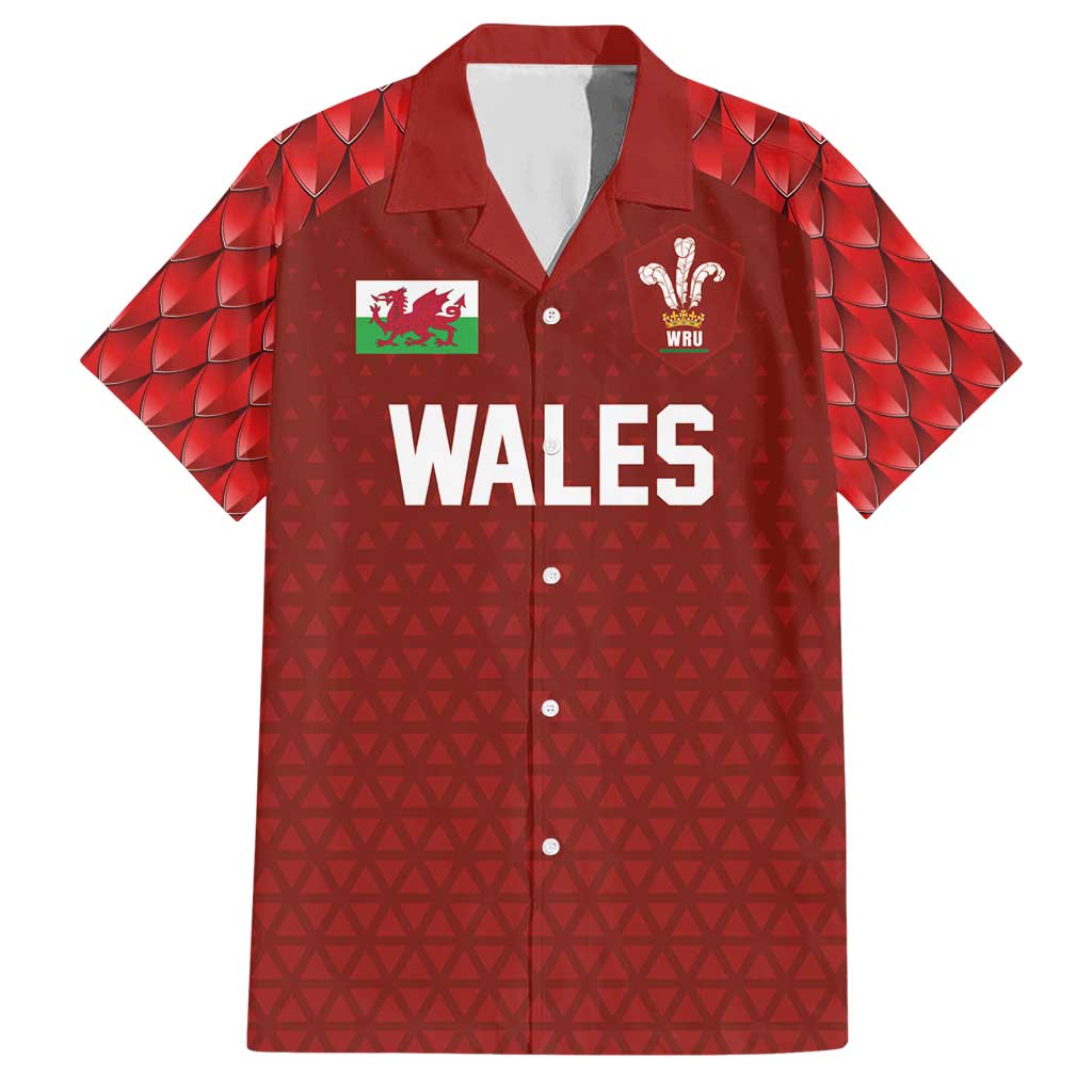 Custom Wales Rugby-The Three Feathers Hawaiian Shirt Go Champions