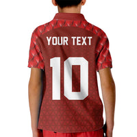 Custom Wales Rugby-The Three Feathers Kid Polo Shirt Go Champions