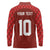 Custom Wales Rugby-The Three Feathers Long Sleeve Polo Shirt Go Champions