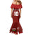 Custom Wales Rugby-The Three Feathers Mermaid Dress Go Champions