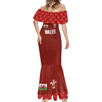 Custom Wales Rugby-The Three Feathers Mermaid Dress Go Champions