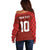 Custom Wales Rugby-The Three Feathers Off Shoulder Sweater Go Champions