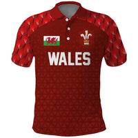 Custom Wales Rugby-The Three Feathers Polo Shirt Go Champions