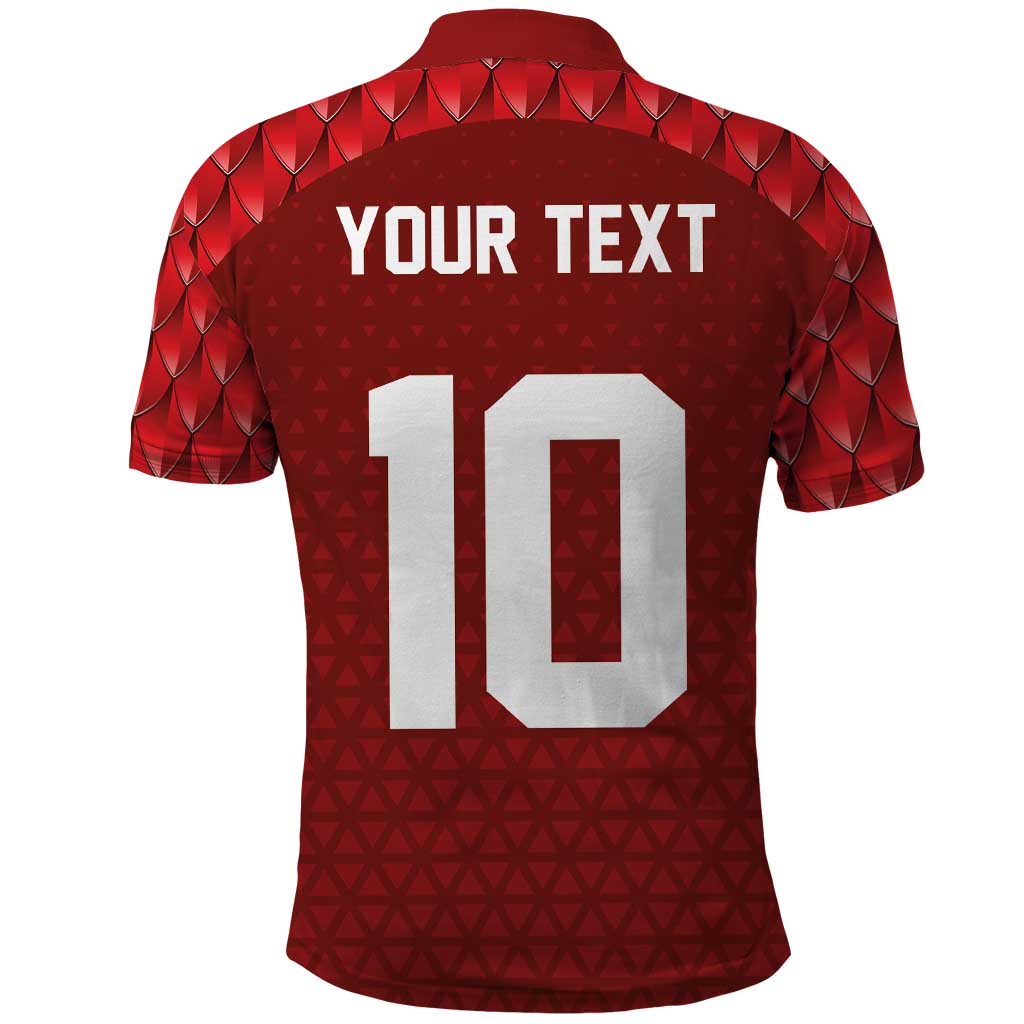 Custom Wales Rugby-The Three Feathers Polo Shirt Go Champions