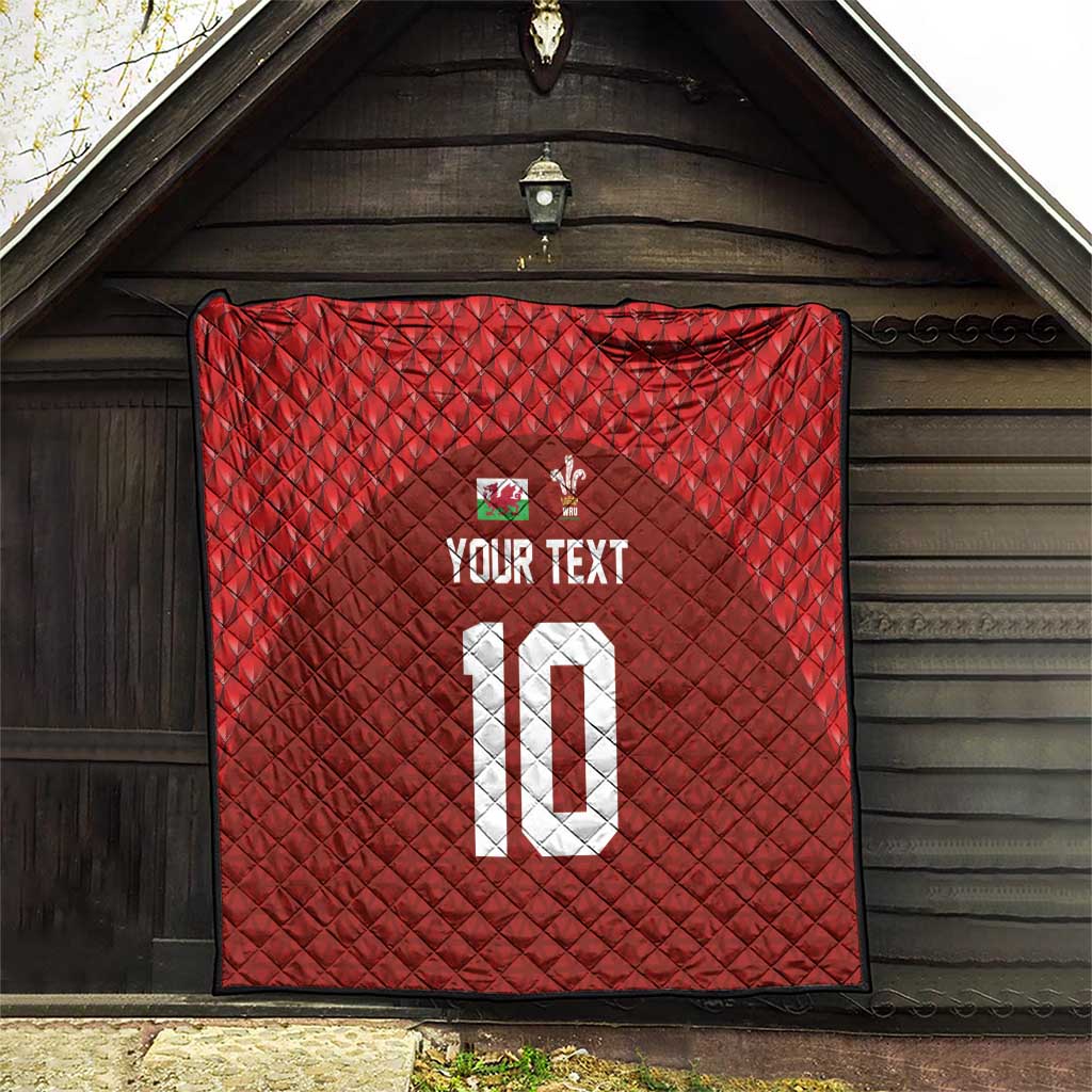 Custom Wales Rugby-The Three Feathers Quilt Go Champions