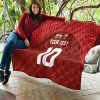 Custom Wales Rugby-The Three Feathers Quilt Go Champions