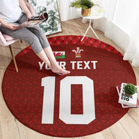 Custom Wales Rugby-The Three Feathers Round Carpet Go Champions