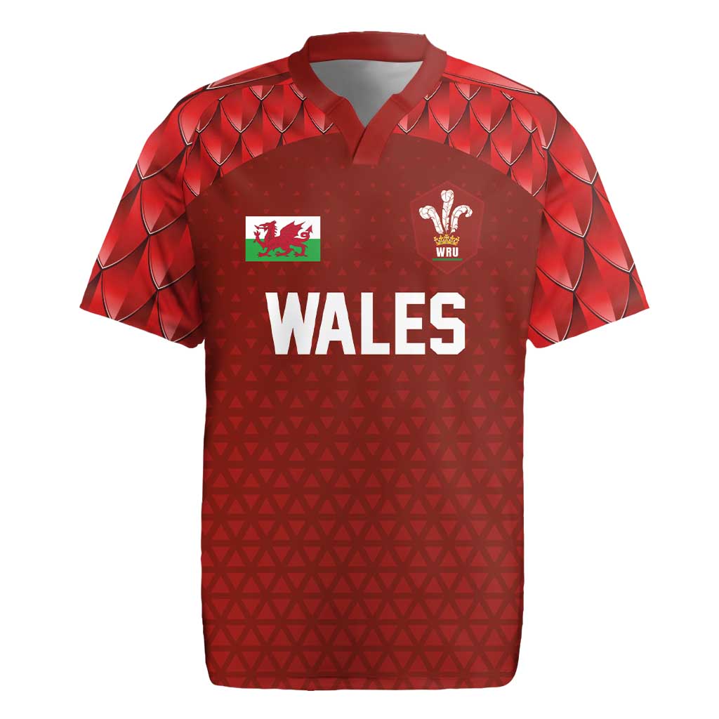 Custom Wales Rugby-The Three Feathers Rugby Jersey Go Champions