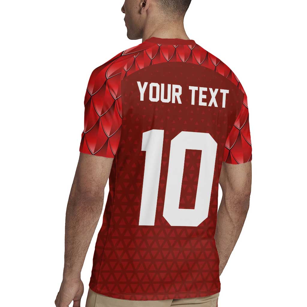 Custom Wales Rugby-The Three Feathers Rugby Jersey Go Champions