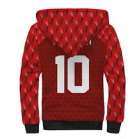 Custom Wales Rugby-The Three Feathers Sherpa Hoodie Go Champions