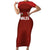 Custom Wales Rugby-The Three Feathers Short Sleeve Bodycon Dress Go Champions