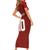 Custom Wales Rugby-The Three Feathers Short Sleeve Bodycon Dress Go Champions