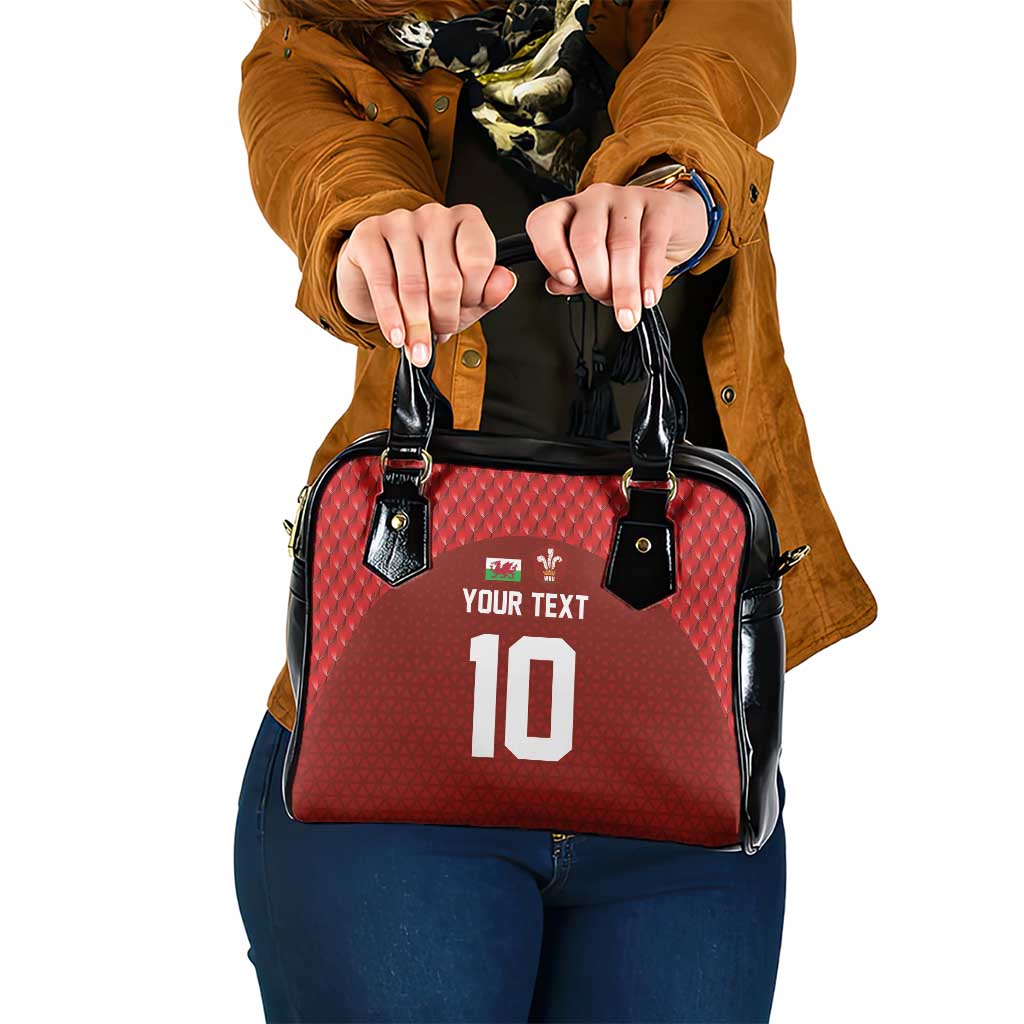 Custom Wales Rugby-The Three Feathers Shoulder Handbag Go Champions