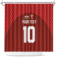 Custom Wales Rugby-The Three Feathers Shower Curtain Go Champions