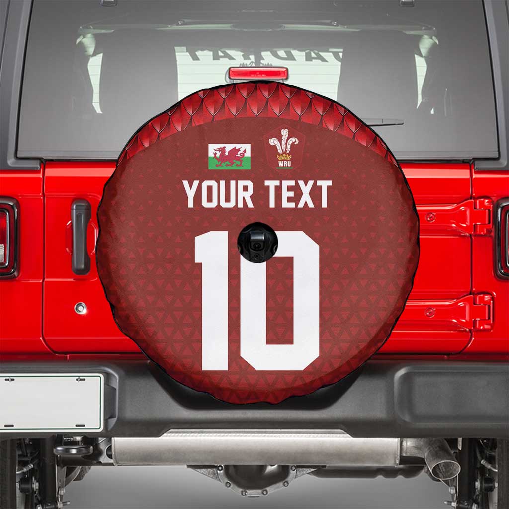 Custom Wales Rugby-The Three Feathers Spare Tire Cover Go Champions
