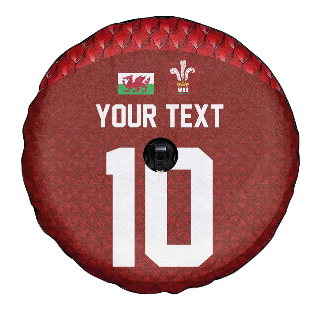 Custom Wales Rugby-The Three Feathers Spare Tire Cover Go Champions