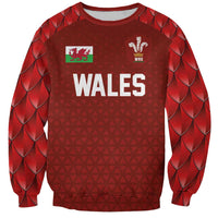 Custom Wales Rugby-The Three Feathers Sweatshirt Go Champions