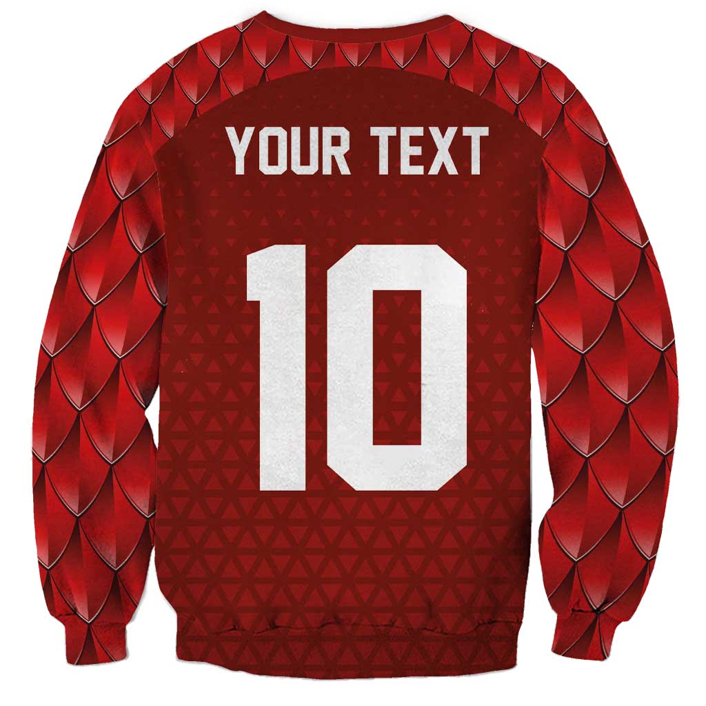 Custom Wales Rugby-The Three Feathers Sweatshirt Go Champions