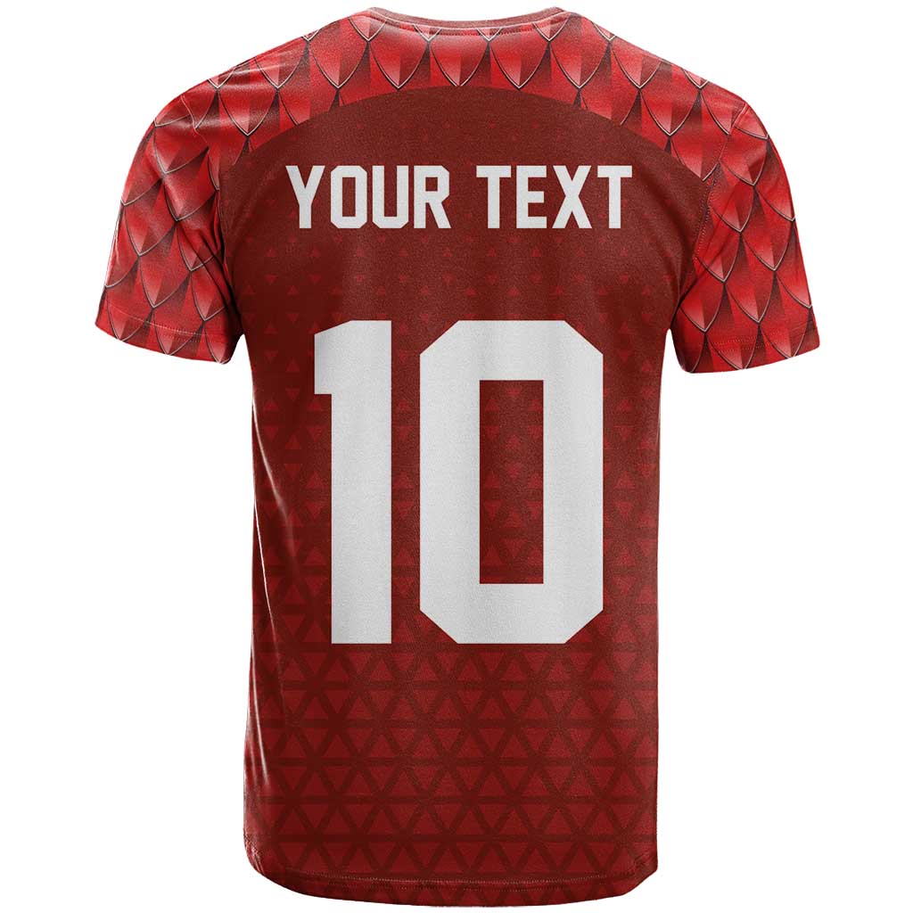 Custom Wales Rugby-The Three Feathers T Shirt Go Champions