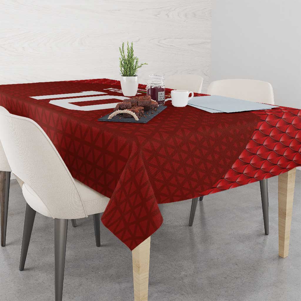 Custom Wales Rugby-The Three Feathers Tablecloth Go Champions