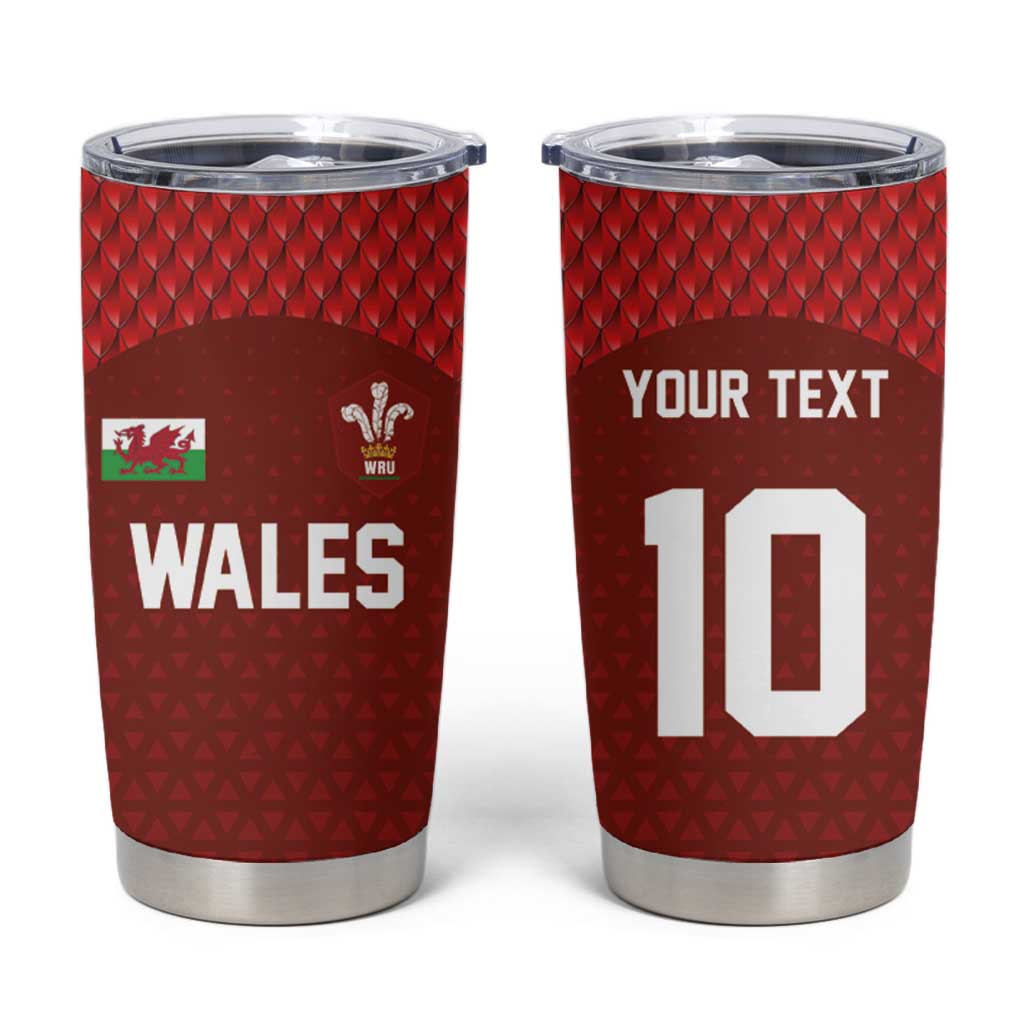 Custom Wales Rugby-The Three Feathers Tumbler Cup Go Champions